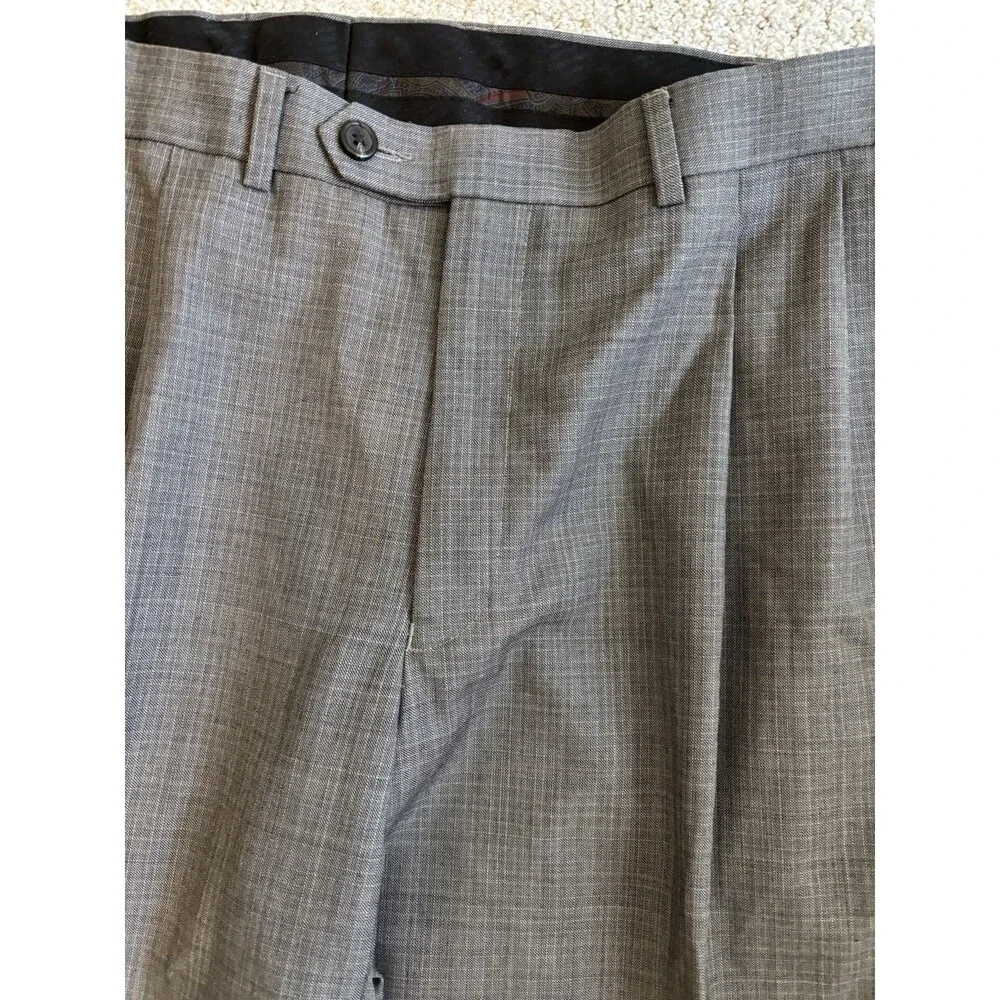 Lauren Ralph Lauren Men's Charcoal Wool Blend Dress Pants Flat Front Size 33x30‎